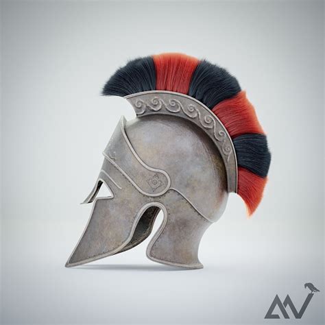 Greek Warrior Helmet 3d Asset Cgtrader