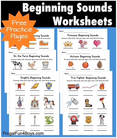 Printable Beginning Sounds Phonics Worksheets Frugal Fun For Boys And