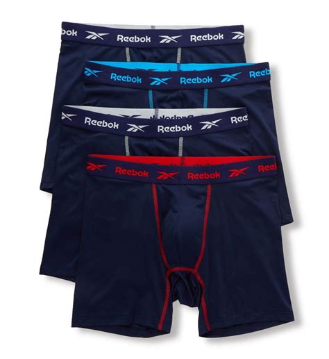 Reebok Reebok Mens Cotton Boxer Briefs 4 Pack