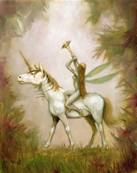 Fairy Riding Unicorn By Robert Wayt Smith Fairies Sprites And Such