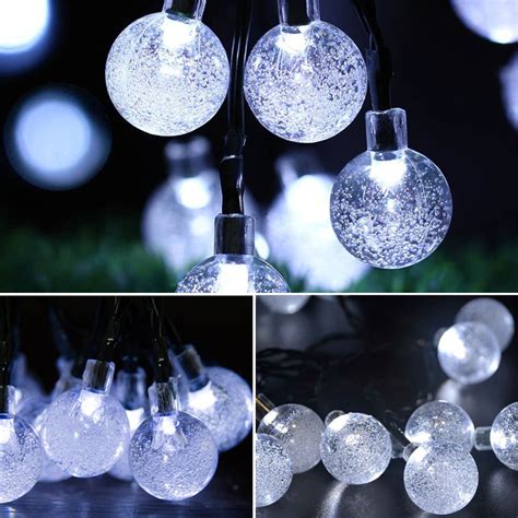 Shop outdoor lighting and a variety of lighting & ceiling fans products online at lowes.com. 30 Globe Crystal Ball White LED Hanging Garden Lights ...