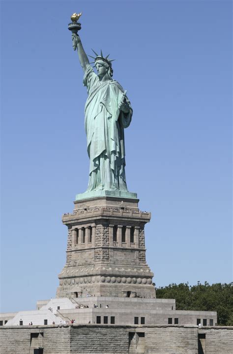 Banco De Imagens Nova York Monumento Estátua Da Liberdade Marco Ilha Da Liberdade