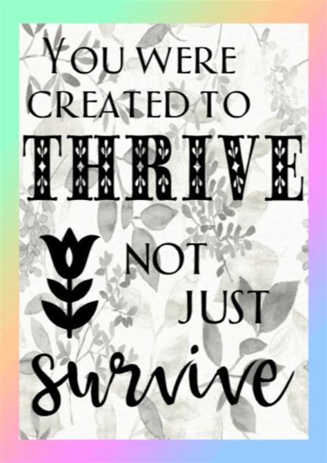 You Were Created To Thrive Not Just Survive A5 Print Etsy