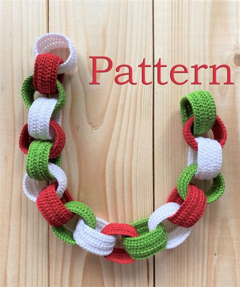 Crochet Paper Chain Garland Pattern Etsy
