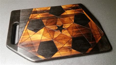 Unique Bamboo Cutting Board With Pyrography Burned Pattern Of Etsy