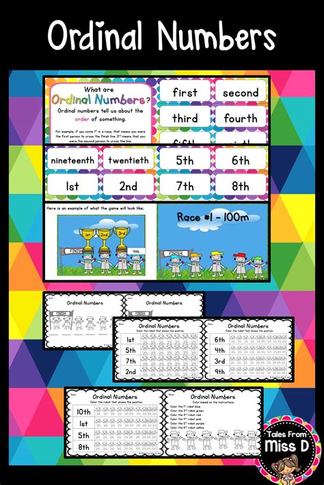 Students Will Become Familiar In Using Ordinal Numbers With This Math