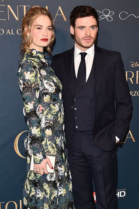 Cinderella Co Stars Lily James And Richard Madden Cozied Up At A Celebrity Pictures Week Of