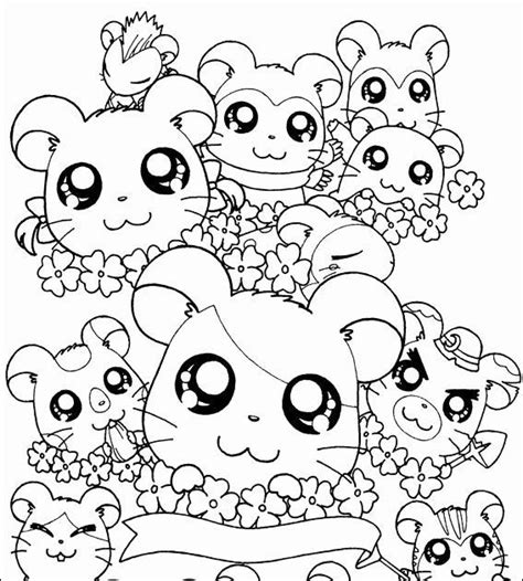 From animals to foods and other objects, we'll really be seeing that anything can be lovably cute! Anime Animal Coloring Pages Lovely Hamtaro Cute Animals ...