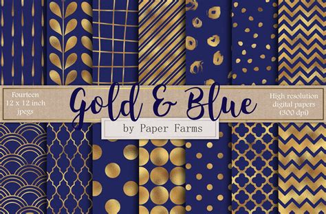 Gold And Royal Blue Backgrounds ~ Graphic Patterns ~ Creative Market