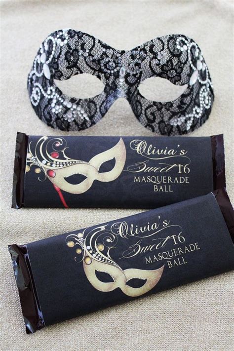 sweet sixteen masquerade candy bar wrappers candy wrapper etsy sweet 16 masquerade party