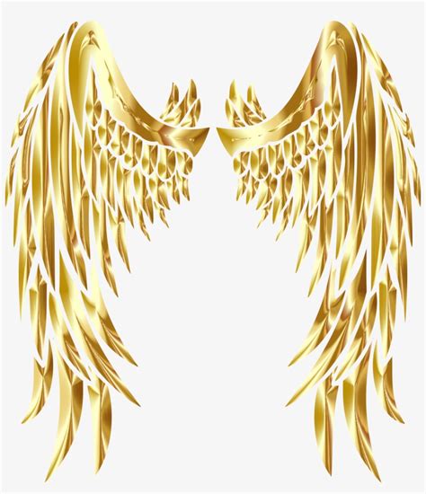 Big Image Gold Angel Wings Logo Transparent Png 2094x2334 Free
