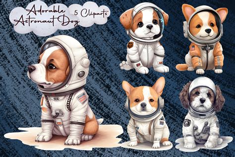Adorable Astronaut Dog Sublimation Graphic By Anniejolly · Creative Fabrica