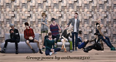 Sims 4 Ccs The Best Group Poses By Aoihana2510