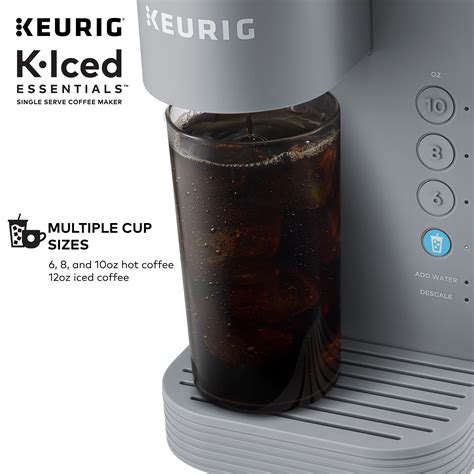 Keurig K Iced Essentials Gray Iced And Hot Single Serve K Cup Pod Coffee Maker