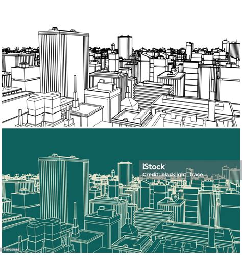 Sketsa Kota Modern Ilustrasi Stok Unduh Gambar Sekarang Kota