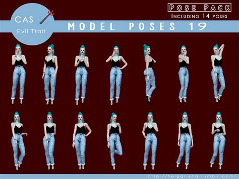 Helgatishas Model Poses 19 Posepack And Cas