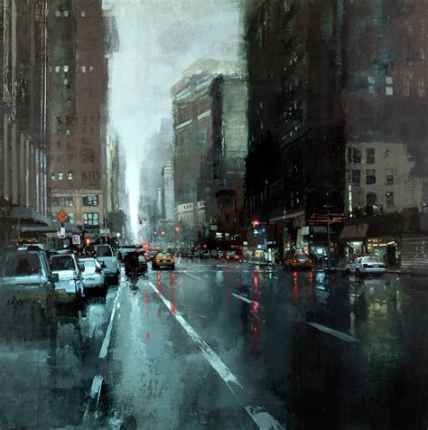 Pin By Bonniegoat 💖 On Jeremy Mann ~ Artist Cityscape Painting