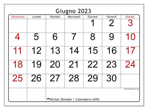 Calendario Giugno 2023 Da Stampare “62ds” Michel Zbinden Ch