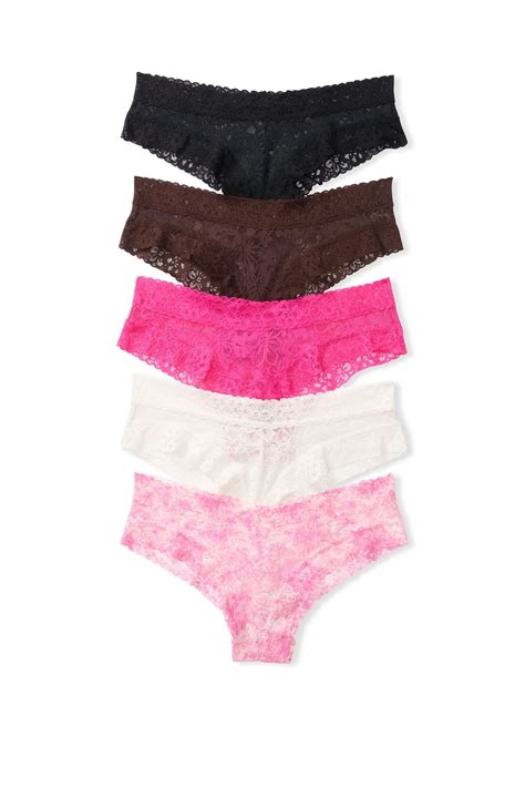 buy victoria s secret 5 pack lace cheeky panties from the victoria s secret uk online shop