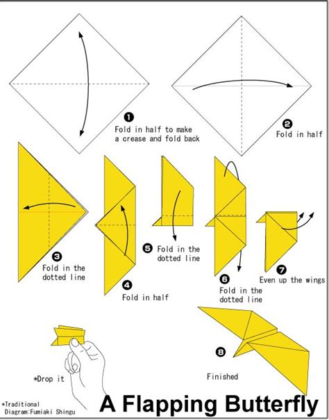 Origami Flapping Butterfly Paper Airplanes Paper Crafts Origami