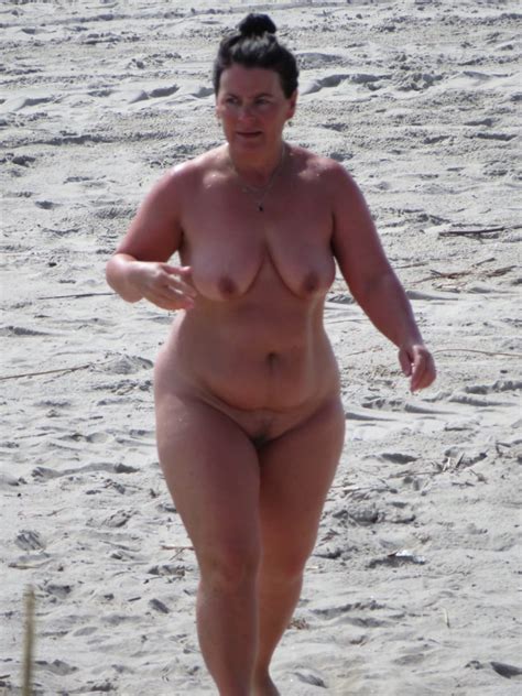 Mature Blonde Topless Beach