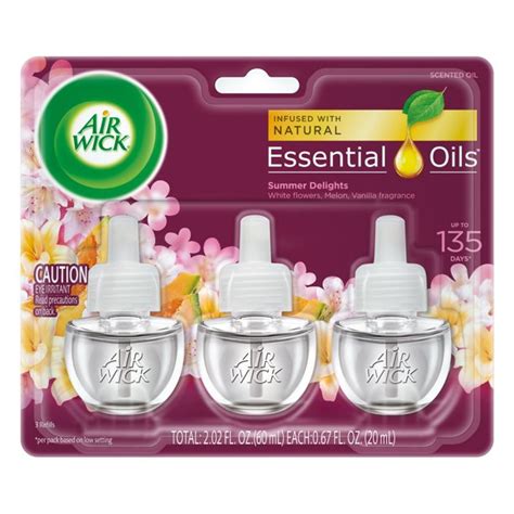 Air Wick Plug In Refill 3 Ct Summer Delights Scented Oil Air
