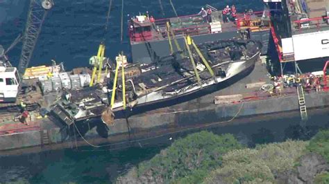 Dive Boat Where 34 Died Raised From Sea Off Calif