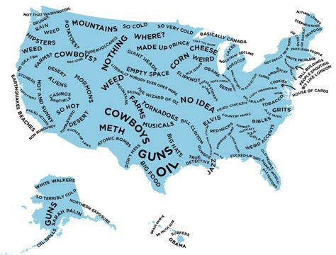 The Stereotype Map Of Every U S State According Maps On The Web