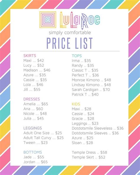 Lularoe Price List