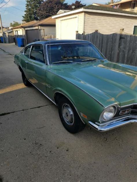 1971 Mercury Comet 2 Dr Green With Black Hard Top All Original Lks