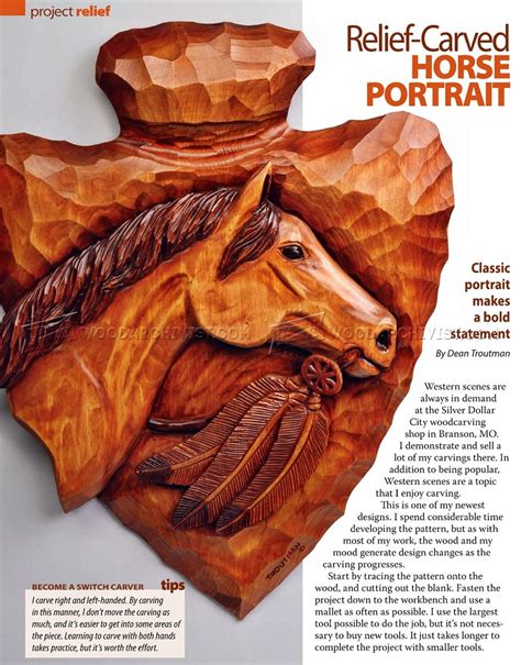 Horse Portrait Relief Carving Patterns • Woodarchivist