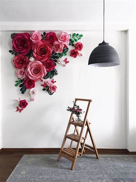 Paper Flower Backdrop Paper Flower Arch Paper Floral Etsy