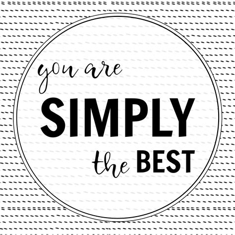 Simply the Best Printable Card - Paper Trail Design