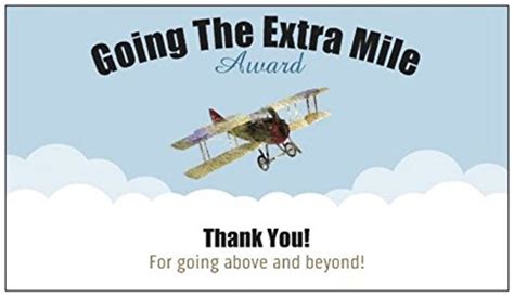 Smiling Wisdom Plane Going The Extra Mile Recognition Award T Set