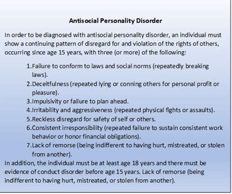Antisocial Personality Disorder Often Overlooked And