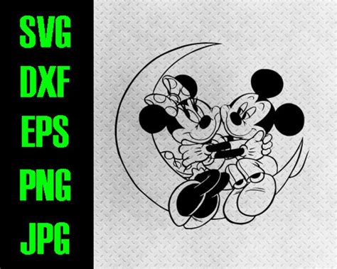 Mickey Minnie Love Svg Dxf Eps Png Cutting Files Etsy