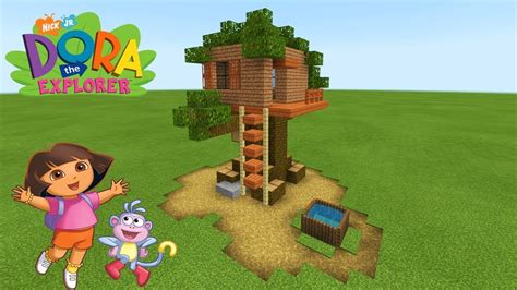 Minecraft How To Make Dora The Explorers Treehouse Dora The Explorer