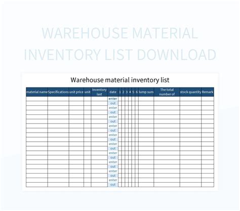 Free Material Inventory List Templates For Google Sheets And Microsoft