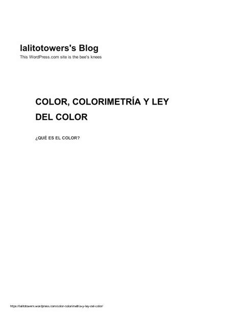 PDF Color Colorimetría y Ley Del Color DOKUMEN TIPS