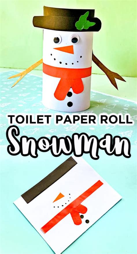 Toilet Paper Roll Snowman Made With Happy