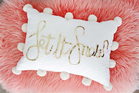 Sequin Phrase Pillow Diy A Beautiful Mess