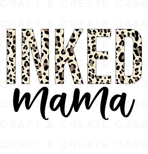 Inked Mama Leopard PNG Sublimation Design Digital Download Etsy
