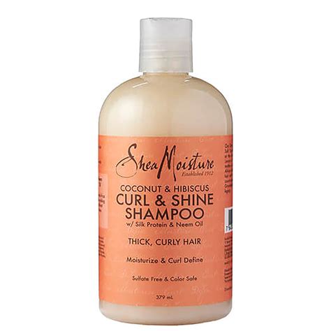 Shea Moisture Coconut And Hibiscus Curl And Shine Shampoo 379ml Curlyswirly