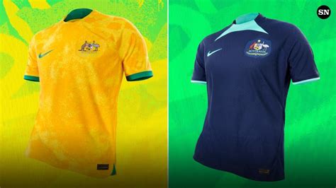 Australia World Cup Jersey 2022 New Soccer Shirt Complete Nike Kit Qatar Home And Away Colors
