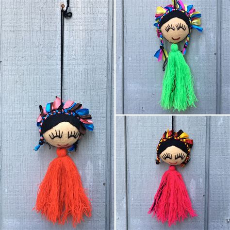 Package Of 12 Handmade Mexican Maria Doll Pom Poms Mexican Wholesale Crafts