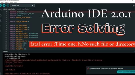 How To Solve Fatal Error In Arduino Ide 201 Youtube