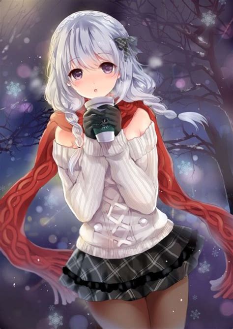 Winter Snow Anime Girl Winter