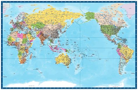 Businessmapsaustralia — Custom Political World Map in full colour