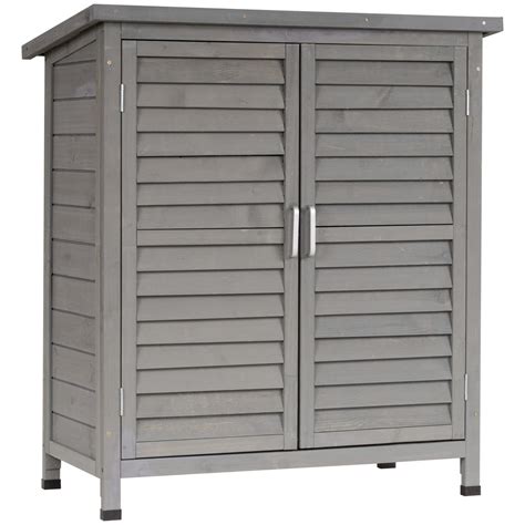 Buy Outsunny Garden Shed Wooden Garden Storage Shed 2 Door Unit Solid
