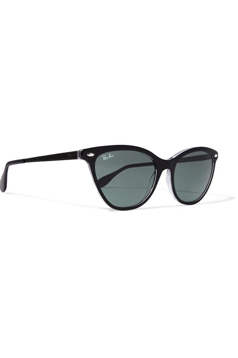 lyst ray ban cat eye acetate sunglasses in black